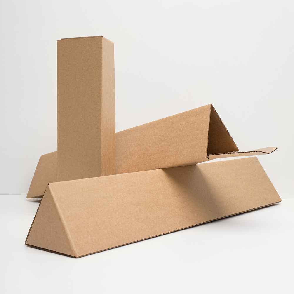 Cardboard shipping boxes on a white background