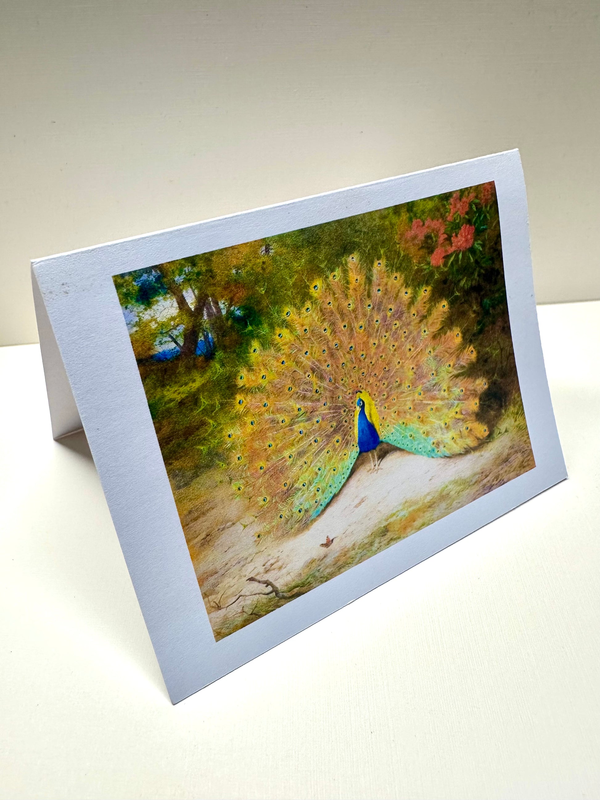 'Peacock Display Card' front image.