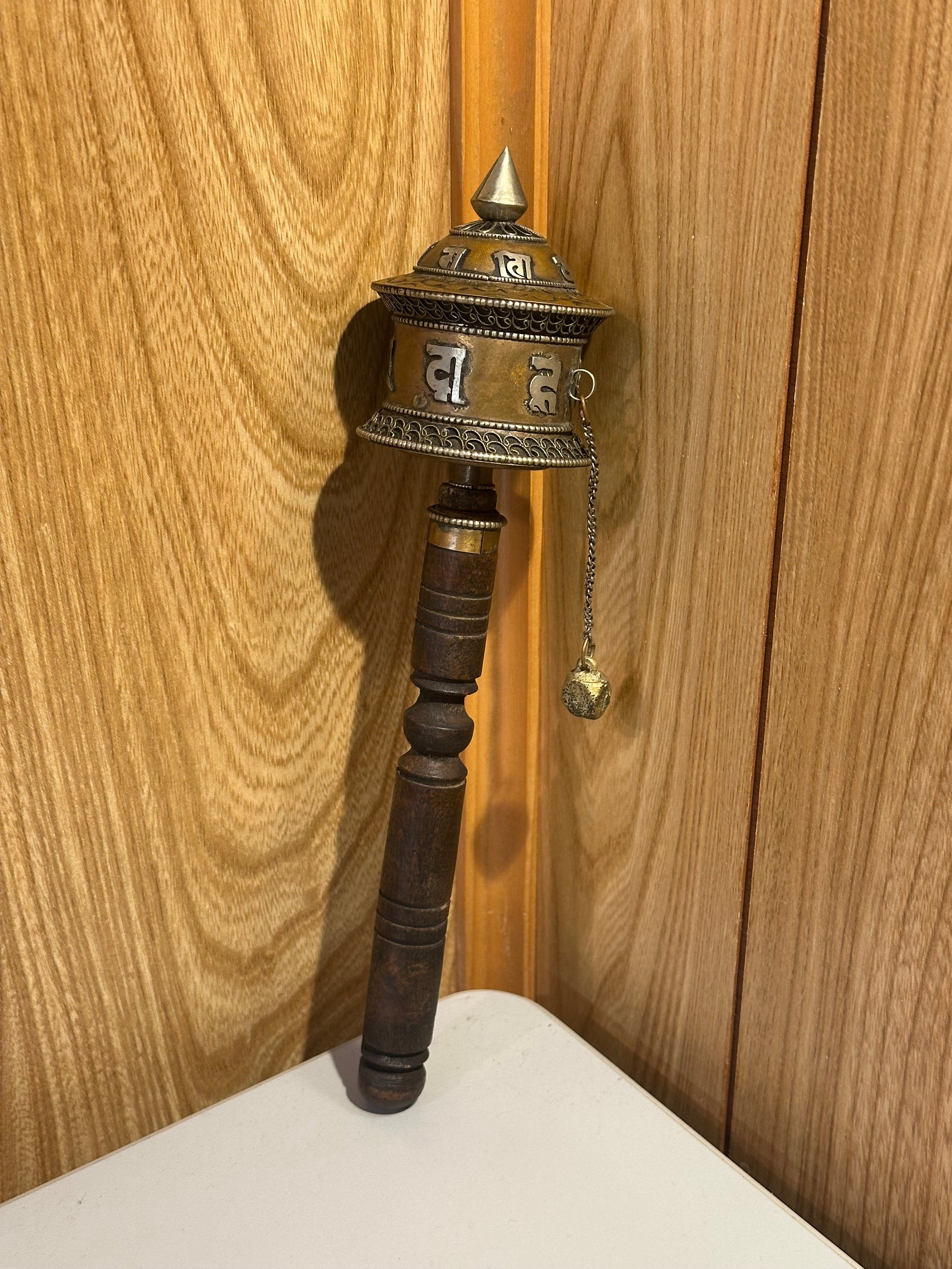 Decorative object on a wooden surface