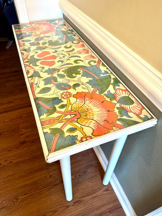 Art Nouveau Console Table – William Morris Design by Fox & Thistle Studio