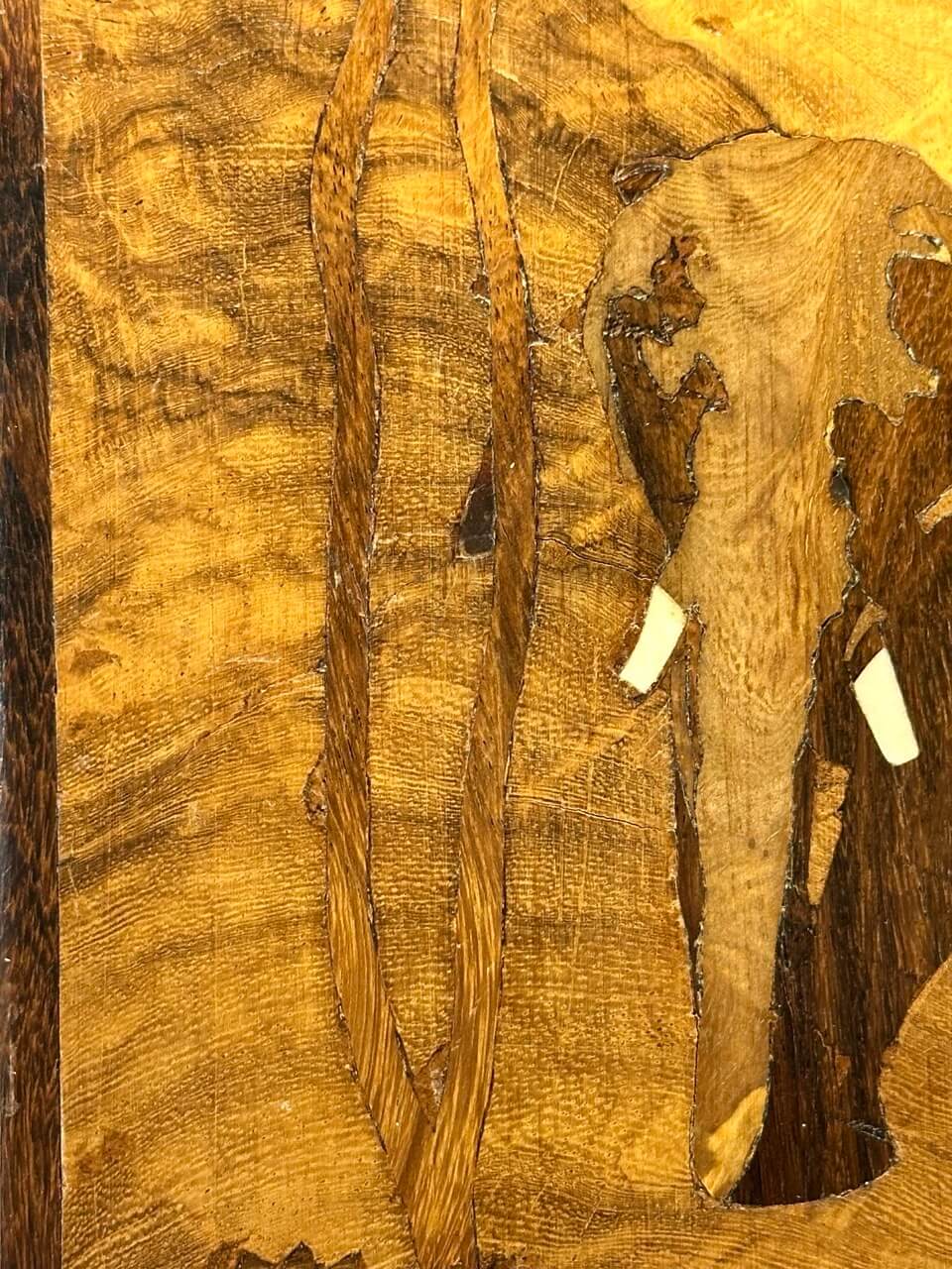 Close-up of a wooden surface with visible grain and texture