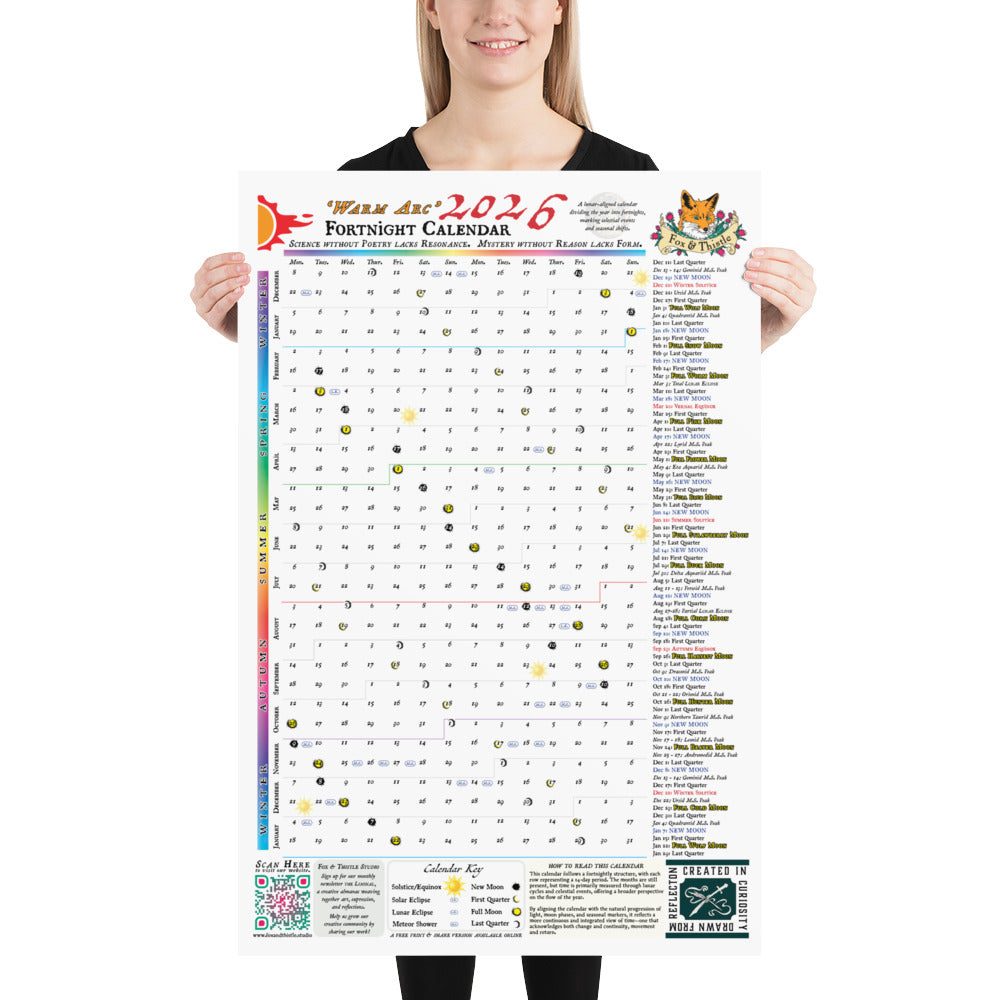 2026 Warm Arc Fortnight Calendar – Fox & Thistle Studio